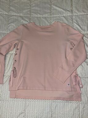 Women’s Dusty Pink Lace-Up Side Pullover Top